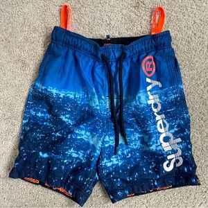 Men's SUPERDRY  Photographic BLUE CITY Premium Neo Photo SWIM Shorts TRUNKS  S